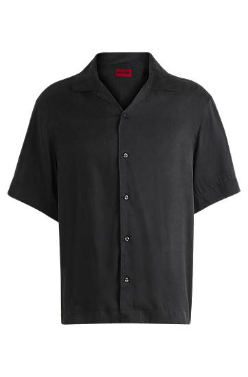 Сорочка BOSS Loose-Fit Twill Shirt чорний | 50539342