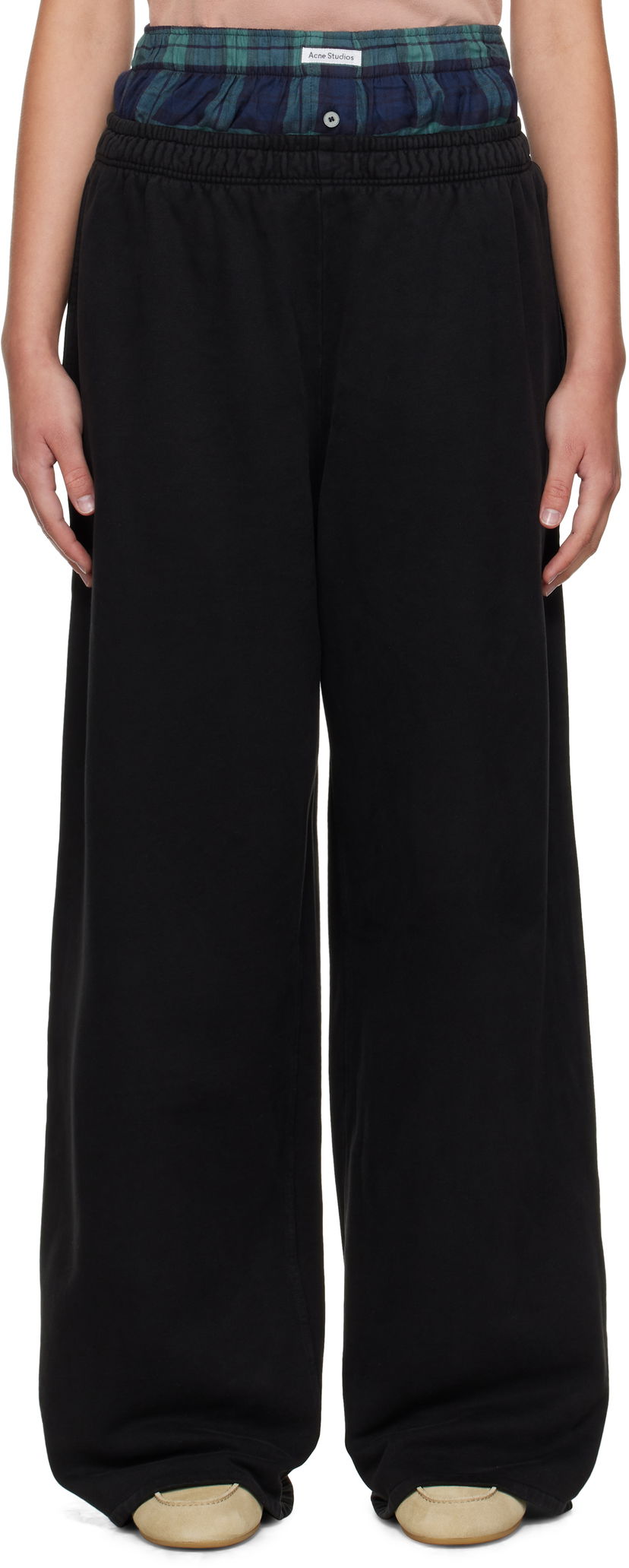 Спортивні штани Acne Studios Acne Studios Layered Sweatpants чорний | AK0914-