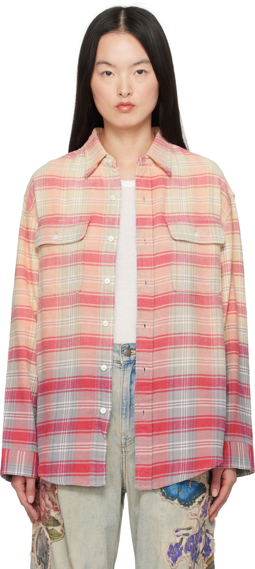 Сорочка R13 R13 Relaxed Plaid Work Shirt Різнокольоровий | R13WR266-R506B