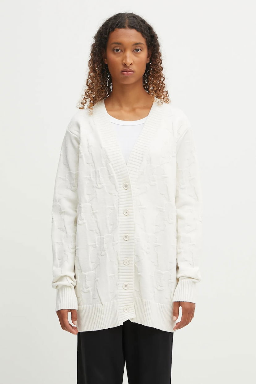 Cветр Fiorucci Fiorucci Kissing Angels Long Cardigan білий | W02FPKCA254KN01WH01