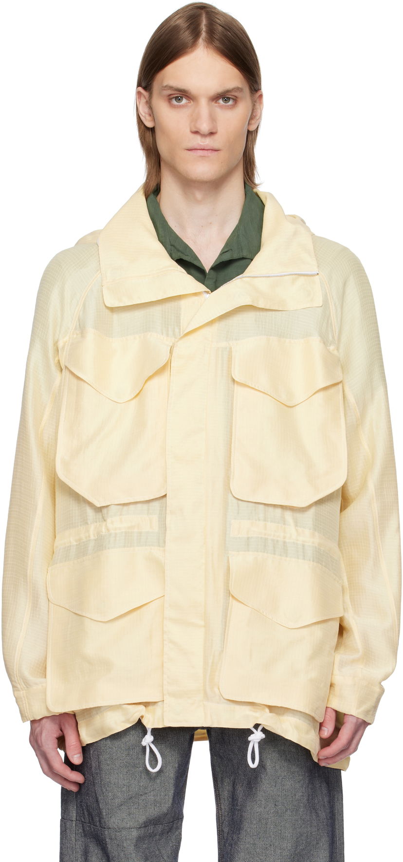 Вітровка Ranra RANRA Explorer Silk Ripstop Long Hoodie Jacket Жовтий | AMSS25OW01516