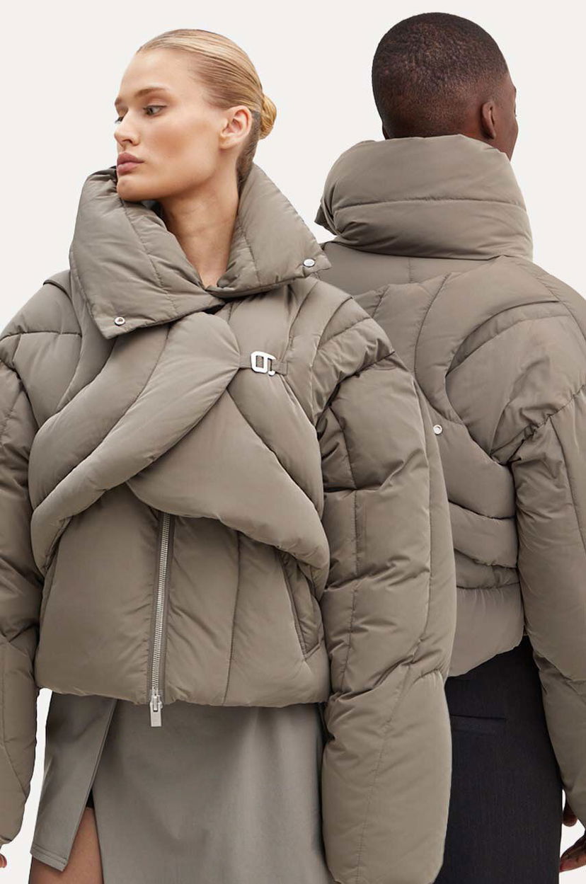 Пуховик HELIOT EMIL Oversized Puffer Jacket Зелений | HE.W.02.073.P03.DG23