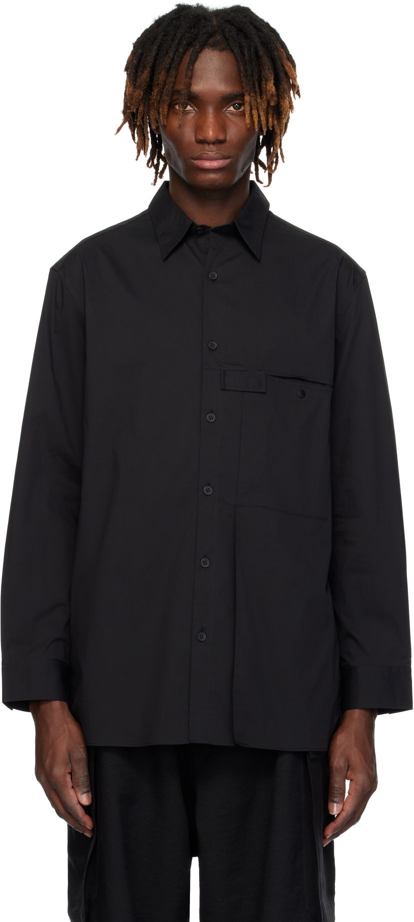 Сорочка Y-3 Y-3 Pleated Pocket Shirt чорний | JI7082