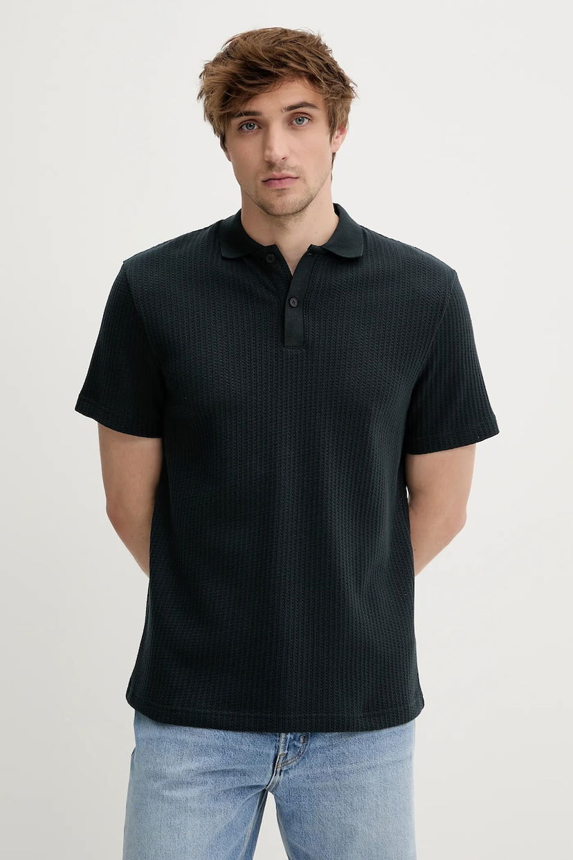 Сорочка поло Samsoe Samsoe Samsoe Samsoe Sajase Polo Shirt чорний | M25100033