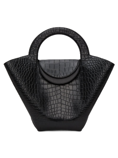сумка-тоут Bottega Veneta Croc Top Handle Tote Bag чорний | 658516 VA450