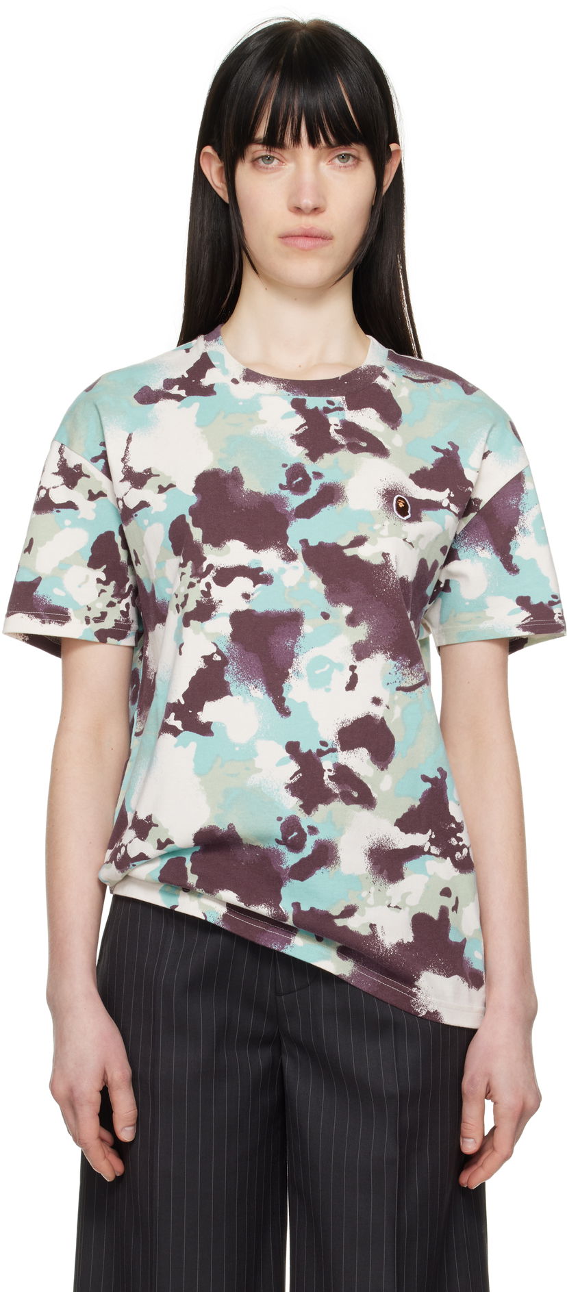 Футболка BAPE A Bathing Ape Map Camo Oversized T-Shirt Різнокольоровий | 001CSL302001L