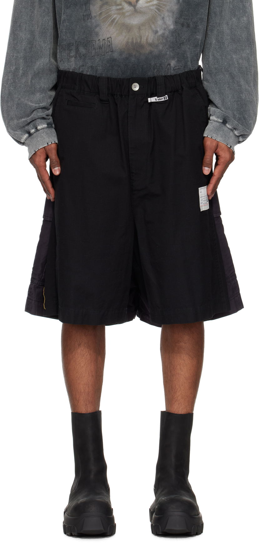 Шорти Maison MIHARA YASUHIRO MIHARA YASUHIRO Four Legs Shorts чорний | A14PT042