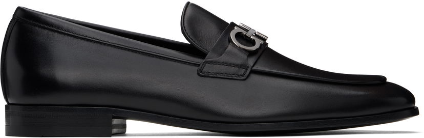 Кросівки та взуття FERRAGAMO Salvatore Ferragamo Gancini Ornament Loafers чорний | 778978