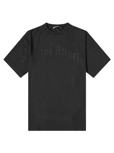 Футболка Palm Angels Glittered Logo Tee чорний | PMAA072F22JER0051010