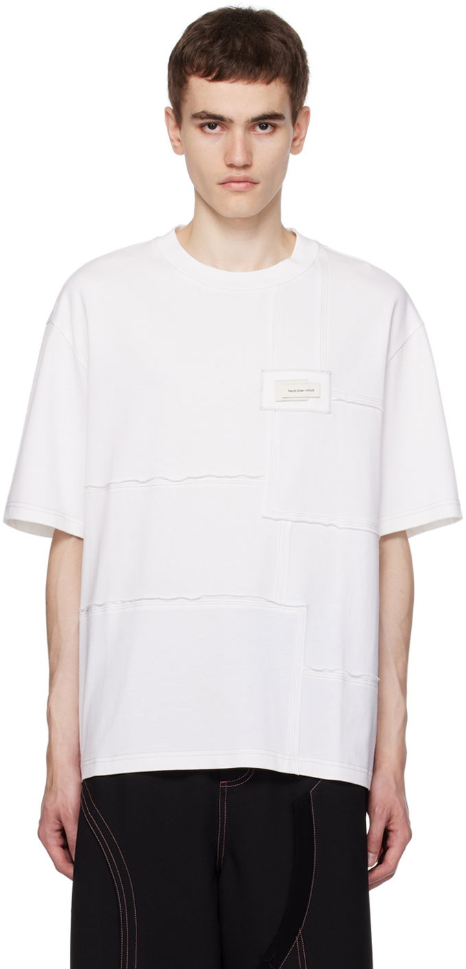 Футболка Feng Chen Wang Feng Chen Wang Paneled T-Shirt білий | FMF16TS03
