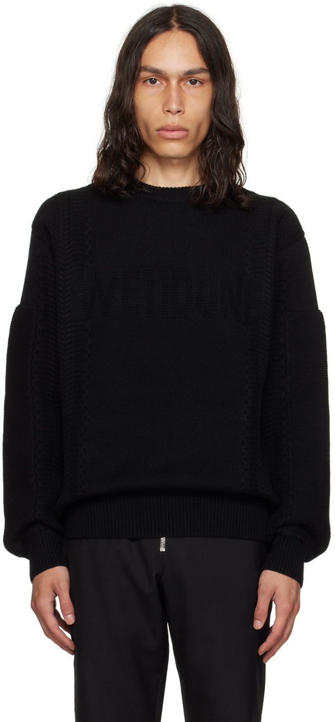Cветр We11done We11done Square Patch Sweater чорний | WD-KT3-23-643-U-BK