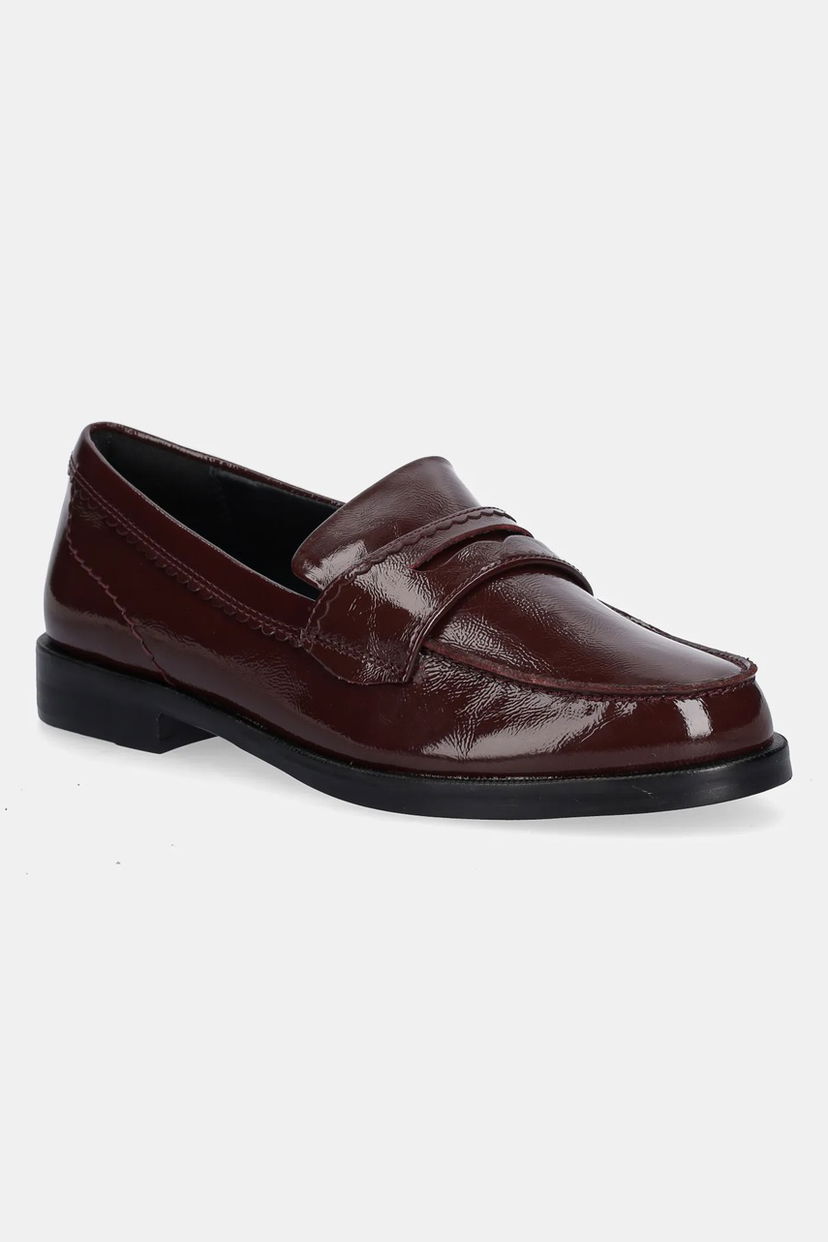 Кросівки та взуття Clarks Originals Straven Edge Leather Loafers with Flat Heel Бордовий | 26184847