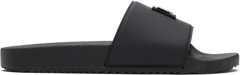 Кросівки та взуття BOSS Hugo Contrast-Logo Strap Slides чорний | 50548671