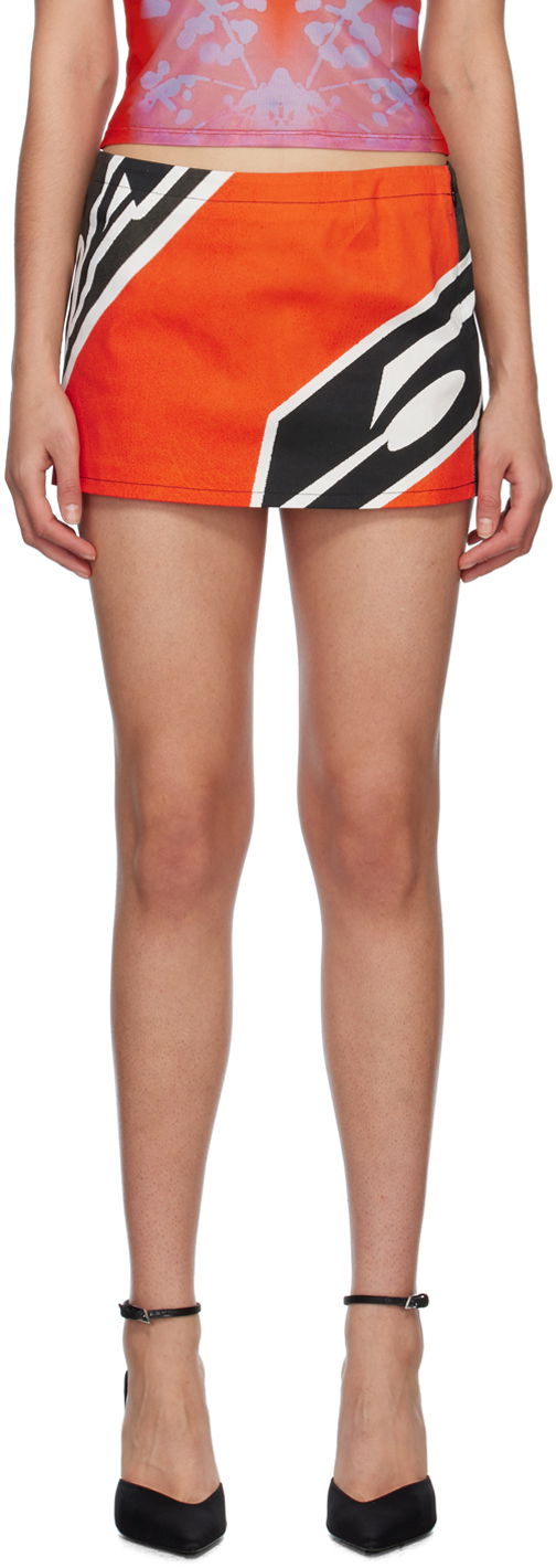 Спідниця Miaou Miaou Fig Print Miniskirt Червоний | 4016SCROM