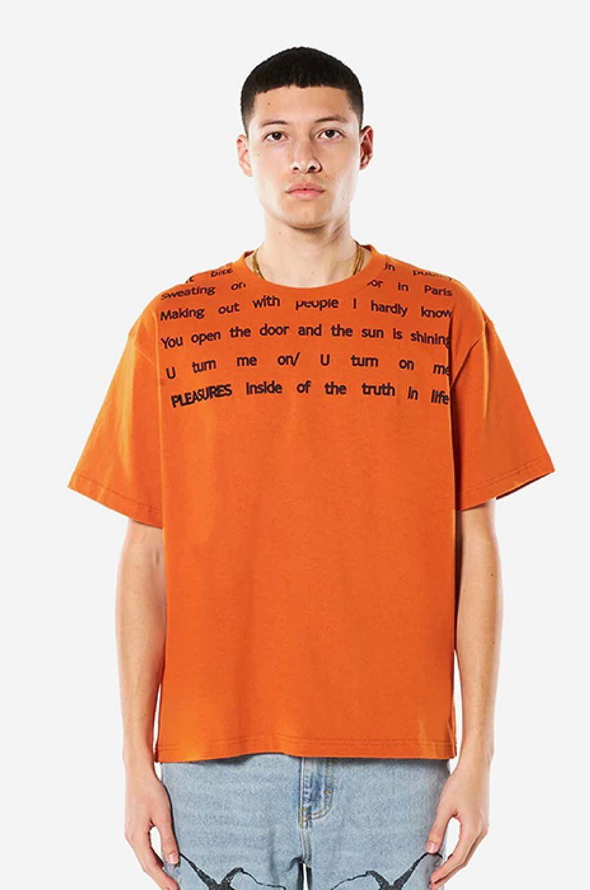 Футболка Pleasures T-Shirt With Print Помаранчевий | P22SP018