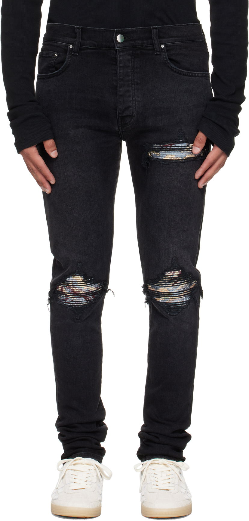 Джинси AMIRI AMIRI Crane MX1 Jeans чорний | AMDNSY1172