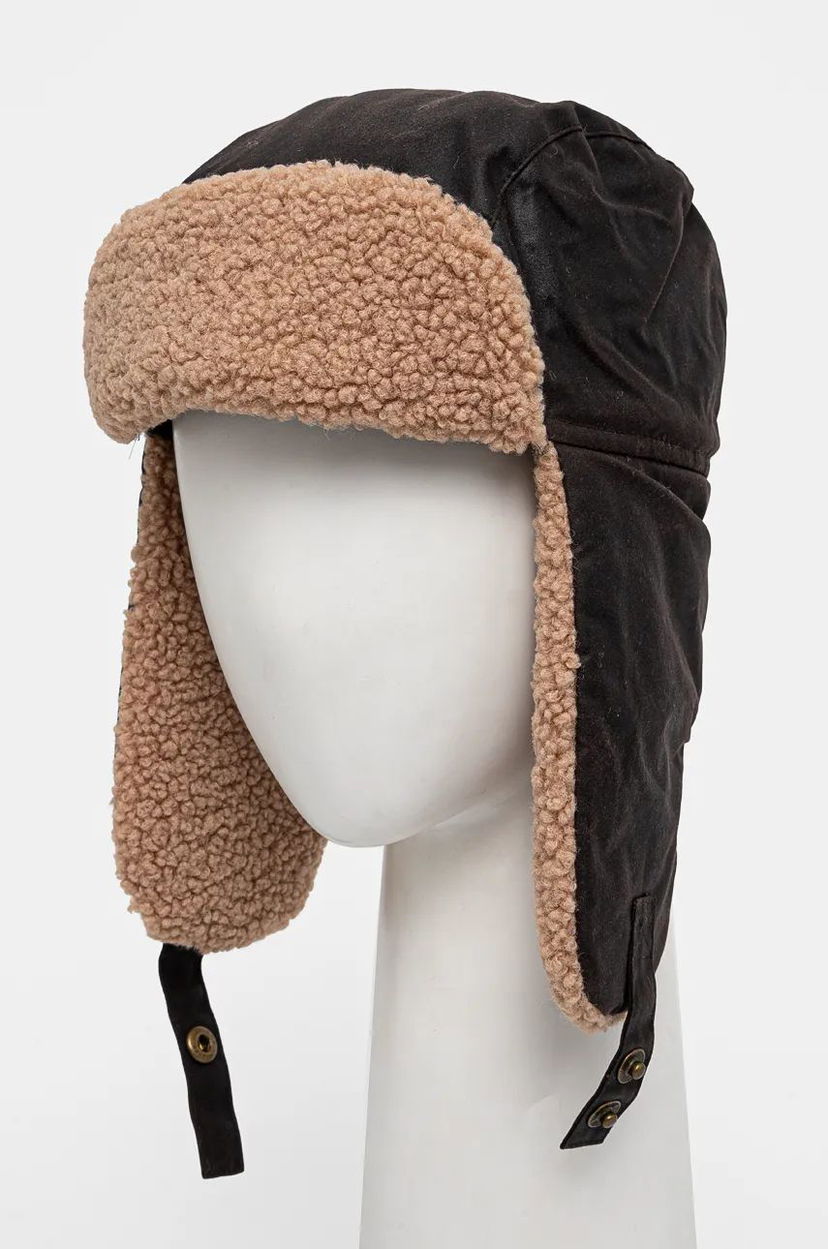 Капелюх Barbour Waxed Cotton Trapper Hat Коричневий | MHA0710