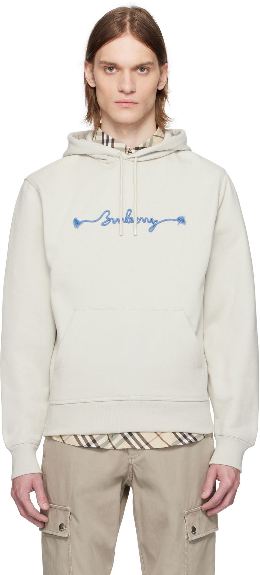 Світшоти Burberry Burberry Knot Logo Cotton Hoodie бежевий | 8106292