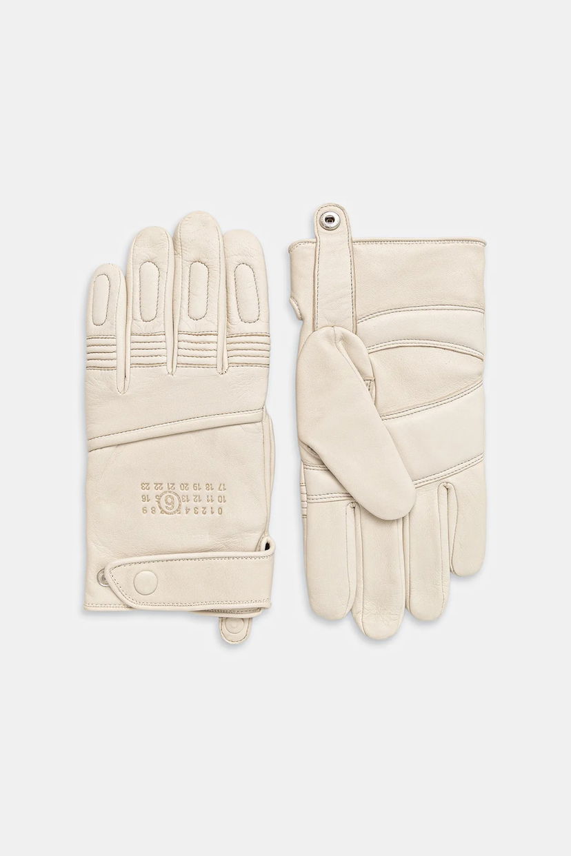 Рукавички Maison Margiela MM6 Maison Margiela x Agnelle Leather Gloves бежевий | SH2TS0003.M07014.101