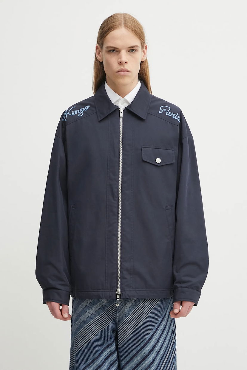 Куртка KENZO Kenzo Chainstitch Coach Jacket темно-синій | FF65BL0659OI