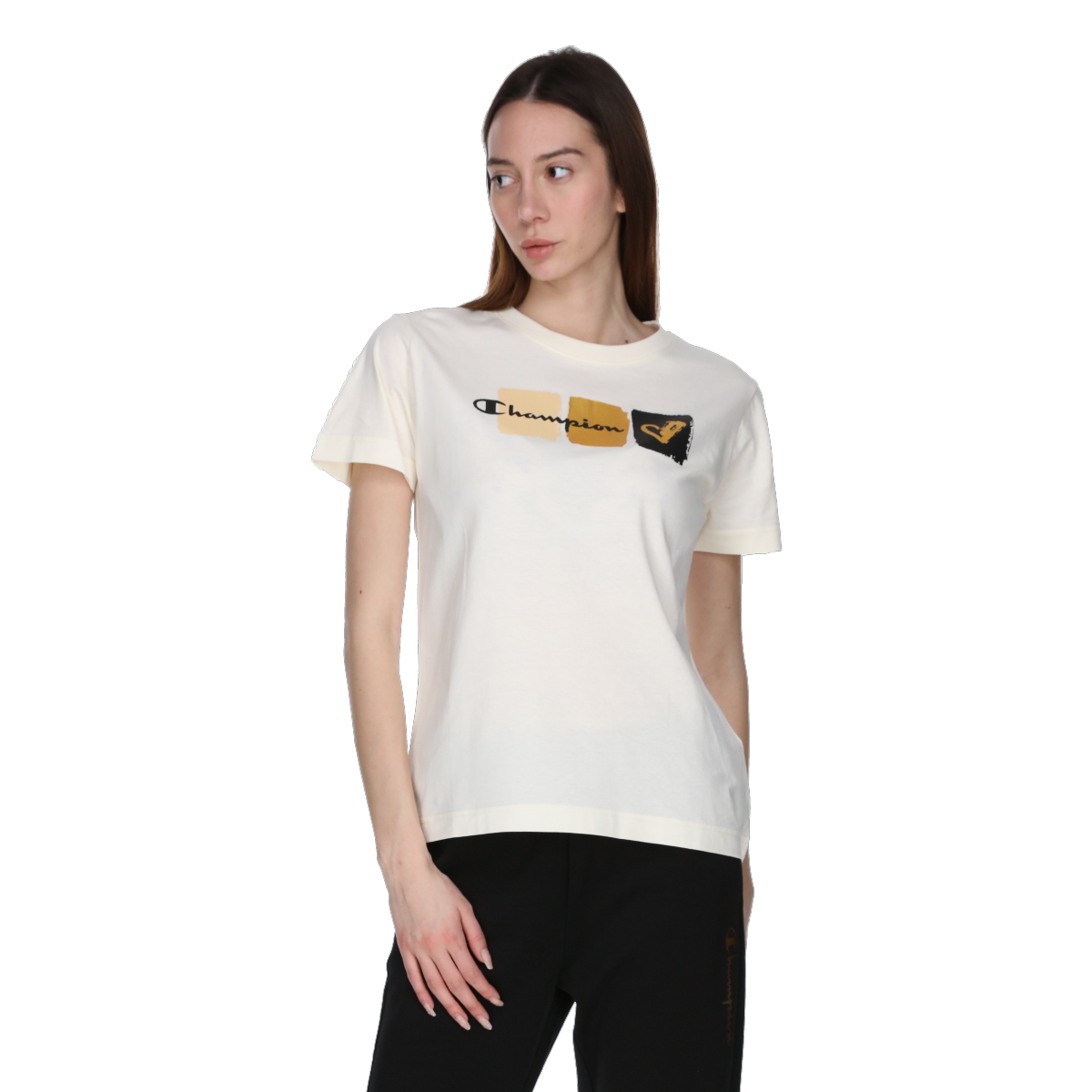 Футболка Champion Color Block Graphic Crewneck T-Shirt білий | 118296-WW011, 0