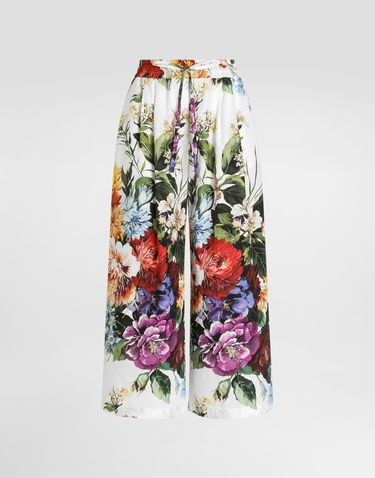 Штани Dolce & Gabbana Dolce & Gabbana Flower Bouquet-Print Poplin Culottes Різнокольоровий | FTDCXTHS5TRHA5PC, 0
