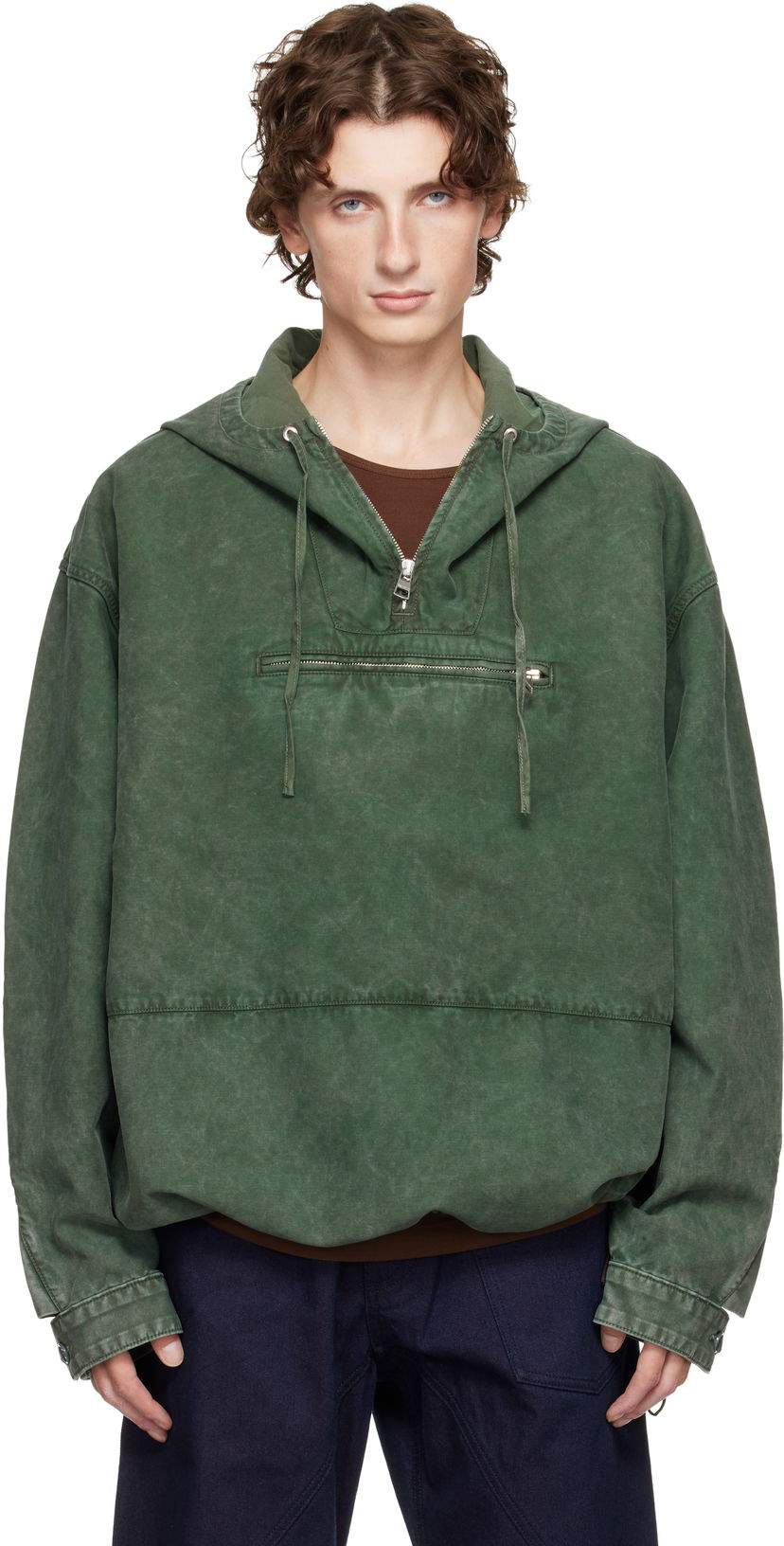 Куртка JW Anderson JW Anderson Garment-Dyed Anorak Jacket Зелений | JK0397-PG1600