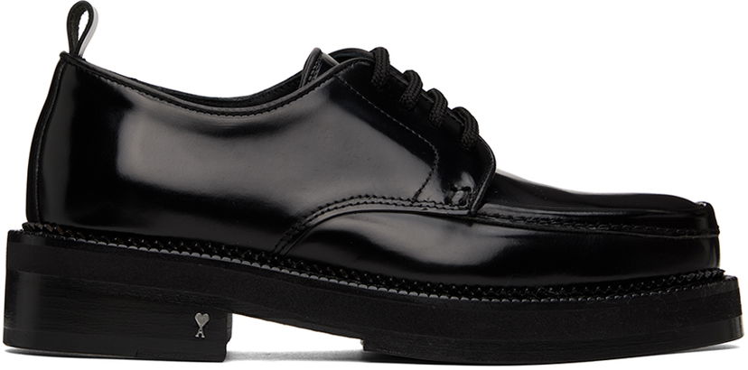 Одяг AMI AMI Paris Square Toe Derbys чорний | USV017.CVE002