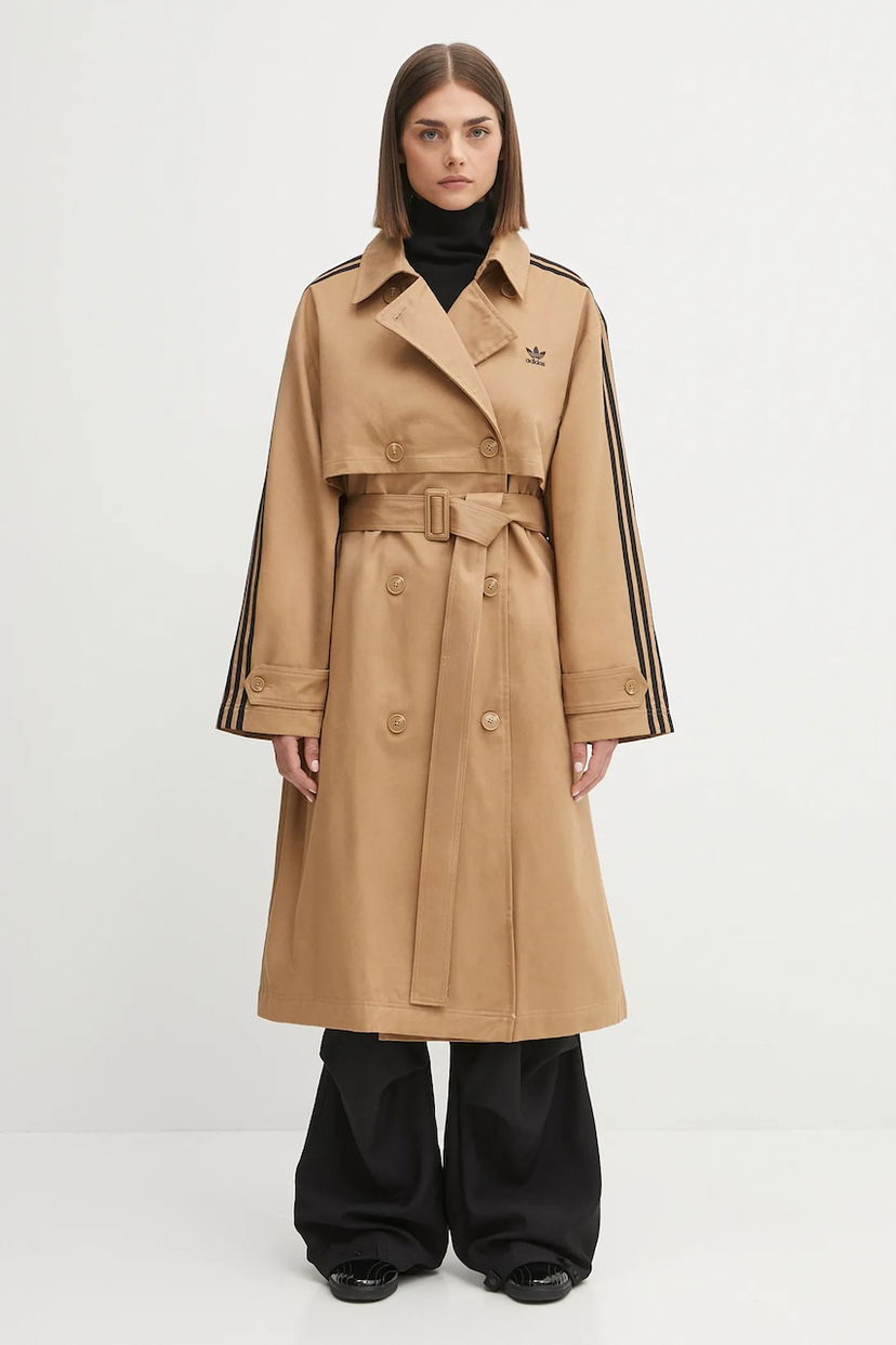 Тренчкот adidas Originals adidas Originals Twill Trench Coat бежевий | JW2663