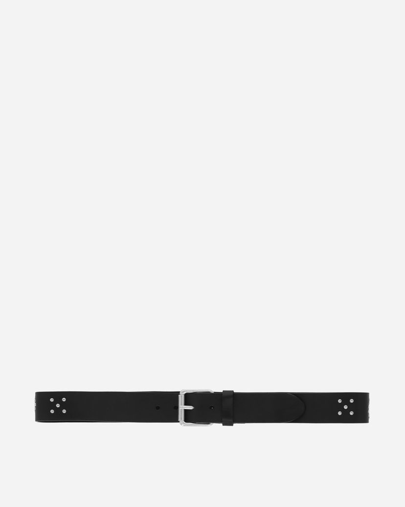 Ремені Carhartt WIP Black Leather Belt With Studs чорний | I034422 0M4XX