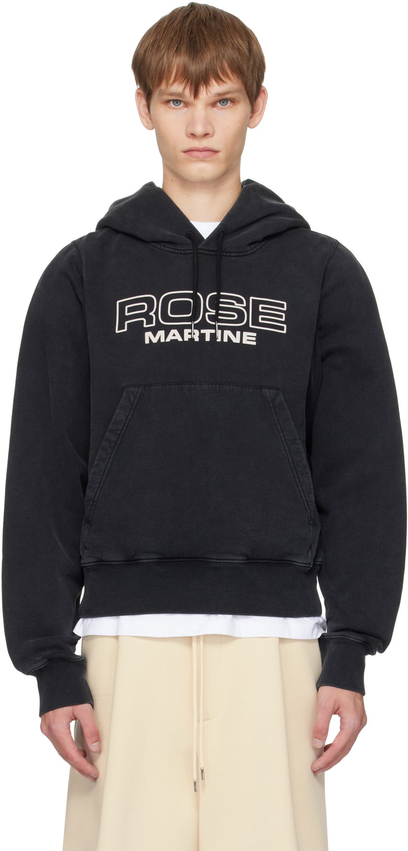 Світшоти Martine Rose Martine Rose Shrunken Hoodie чорний | 625JS01002CW