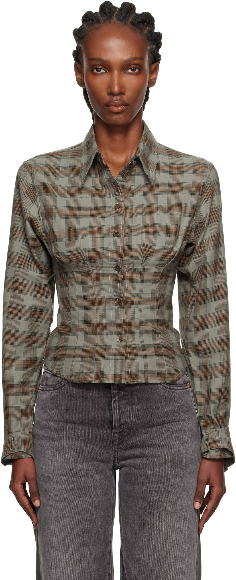 Сорочка OUR LEGACY Our Legacy Envelop Plaid Shirt Зелений | W4252EI