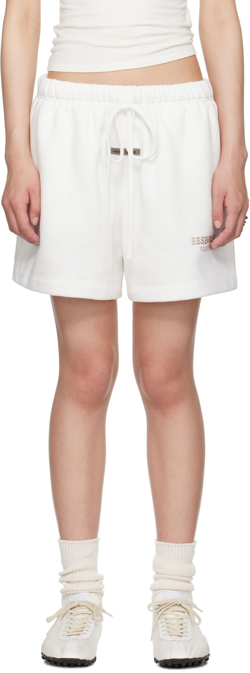 Шорти Fear of God ESSENTIALS Fleece Soccer Shorts білий | 160SP255714FW