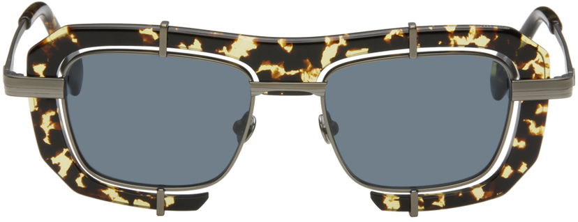 Сонцезахисні окуляри JW Anderson SSENSE Exclusive Tortoiseshell & Gunmetal Geometric Sunglasses чорний | JWA03