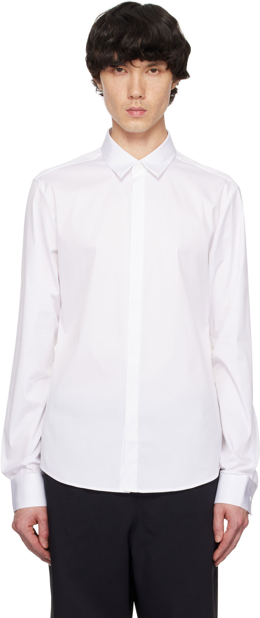 Сорочка WOOYOUNGMI WOOYOUNGMI Concealed Button Shirt білий | W251DS01