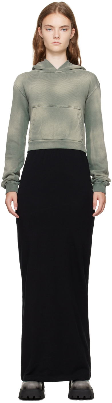 Світшоти We11done We11done Layered Hoodie Dress Зелений | WD-TH2-24-838-W-KK