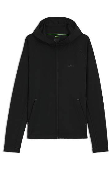 Світшоти BOSS Stretch Zip-Up Hoodie with Moisture Management чорний | 50531224