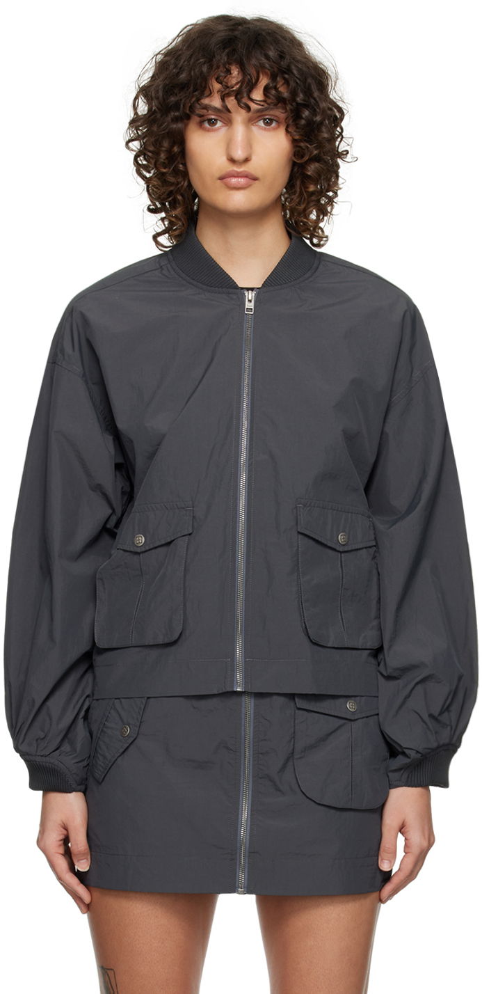 Куртка бомбер Ksubi Elemental Bomber Jacket With Flap Pockets Сірий | WSP23JK003