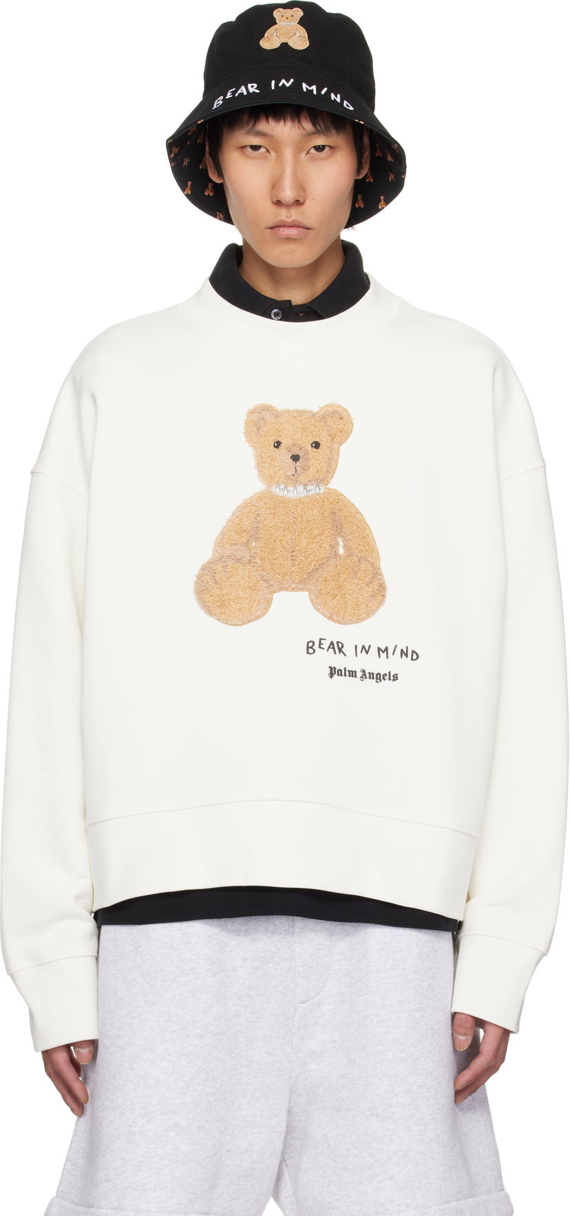 Світшоти Palm Angels Palm Angels 'Bear in Mind' Sweatshirt білий | PMBA026S25FLE0030360