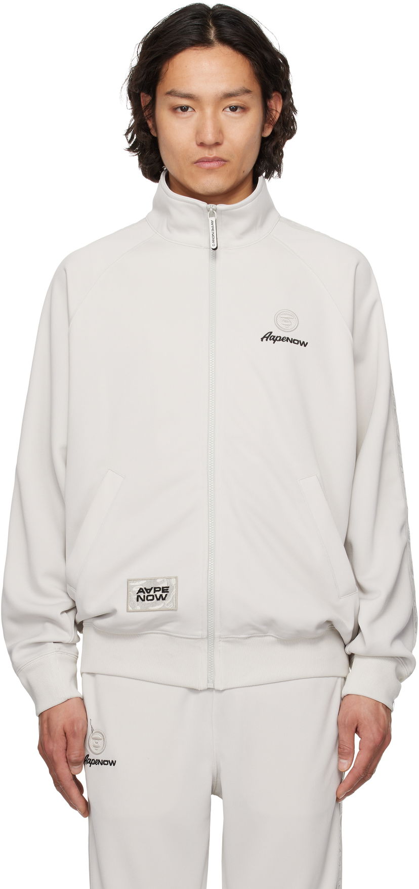 Спортивний костюм AAPE by A Bathing Ape AAPE by A Bathing Ape 'AAPE Now' Track Jacket Сірий | AAPSWMC319XXNGYR