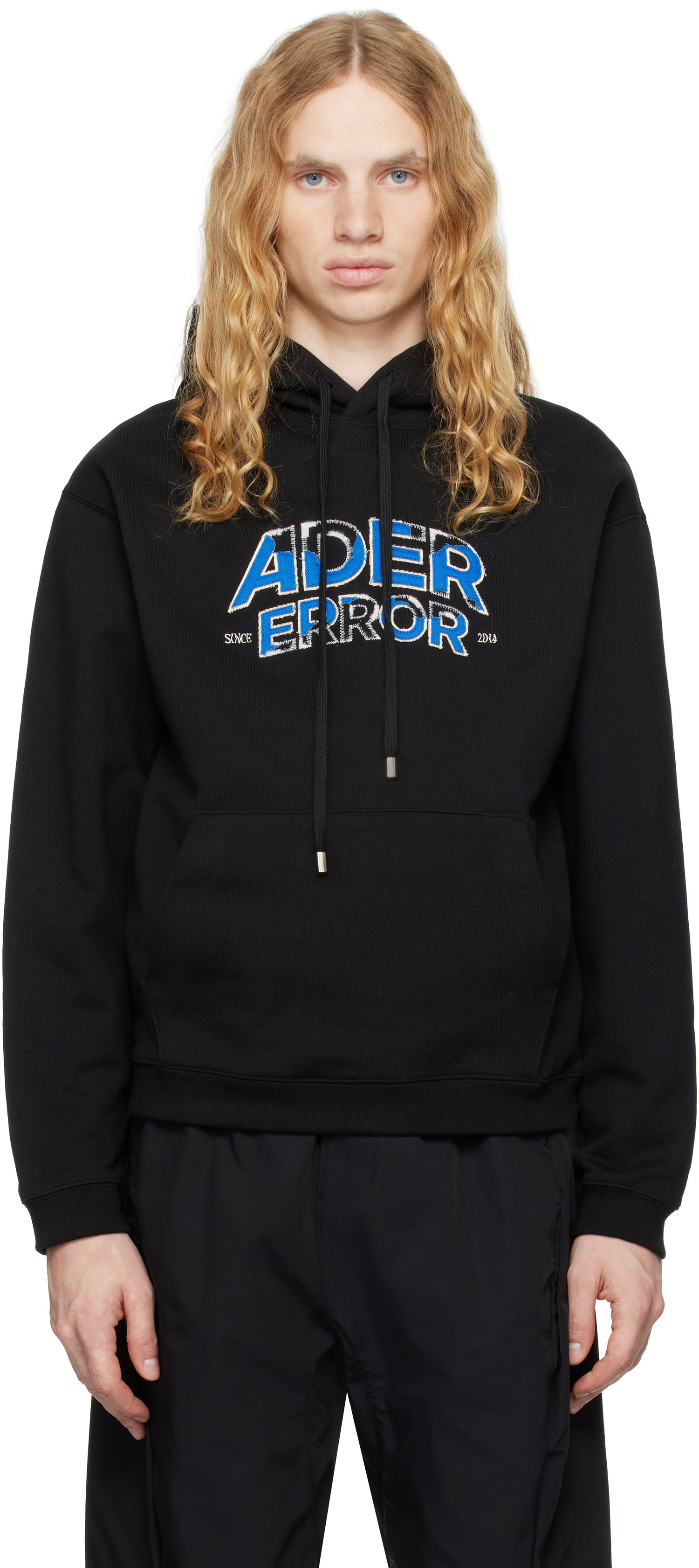 Світшоти ADER ERROR Distressed Logo Graphic Print Hoodie чорний | BN25FYHD0101BK, 0