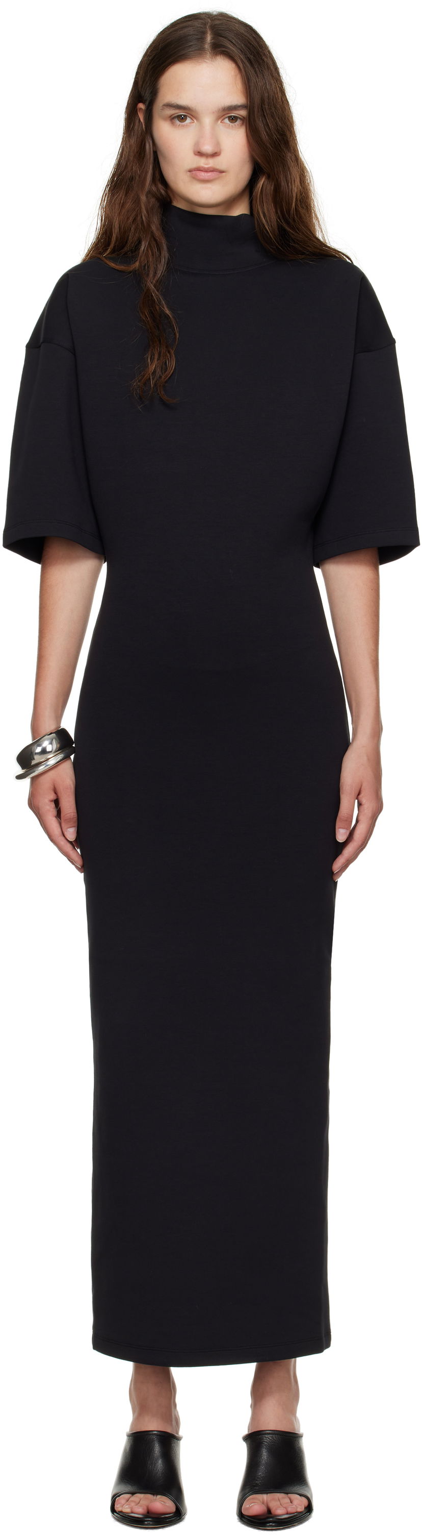 плаття Jean Paul Gaultier Jean Paul Gaultier 'The JPG' Jersey Maxi Dress чорний | 25/03-W-DR016-J004-0004