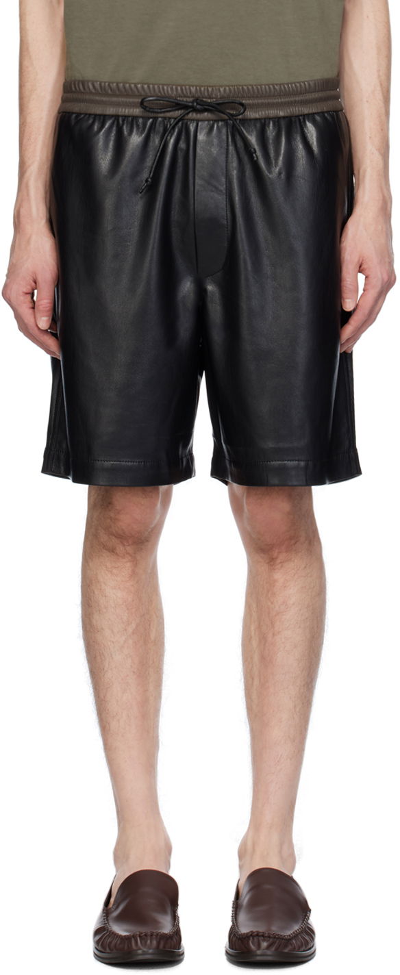 Шорти Nanushka Doxxi Vegan Leather Shorts чорний | NM24RSST00478
