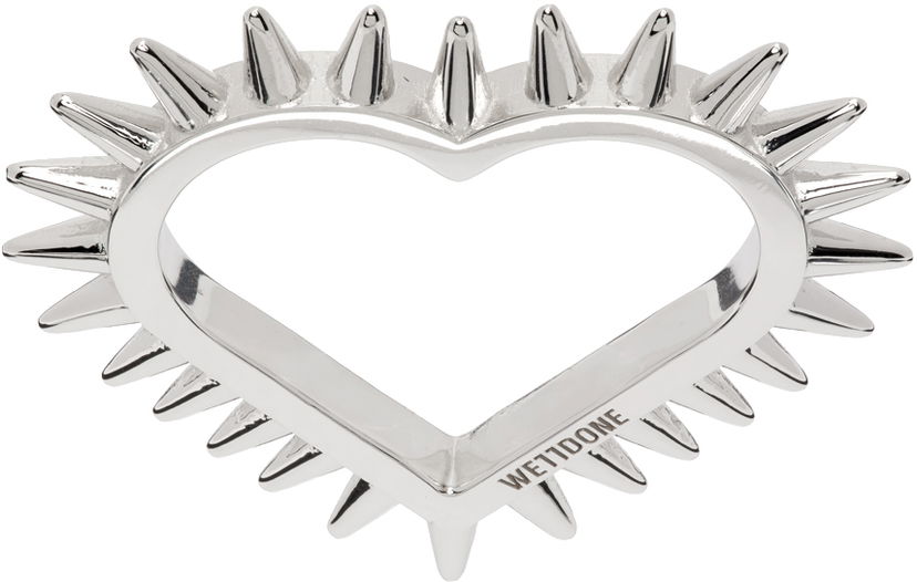 Кільце We11done We11done Small Spike Heart Ring Металік | WD-AJ1-23-502-U-SV