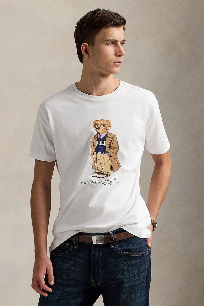 Футболка Polo by Ralph Lauren Polo Ralph Lauren Sscncmslm1 Printed T-Shirt білий | 710974584