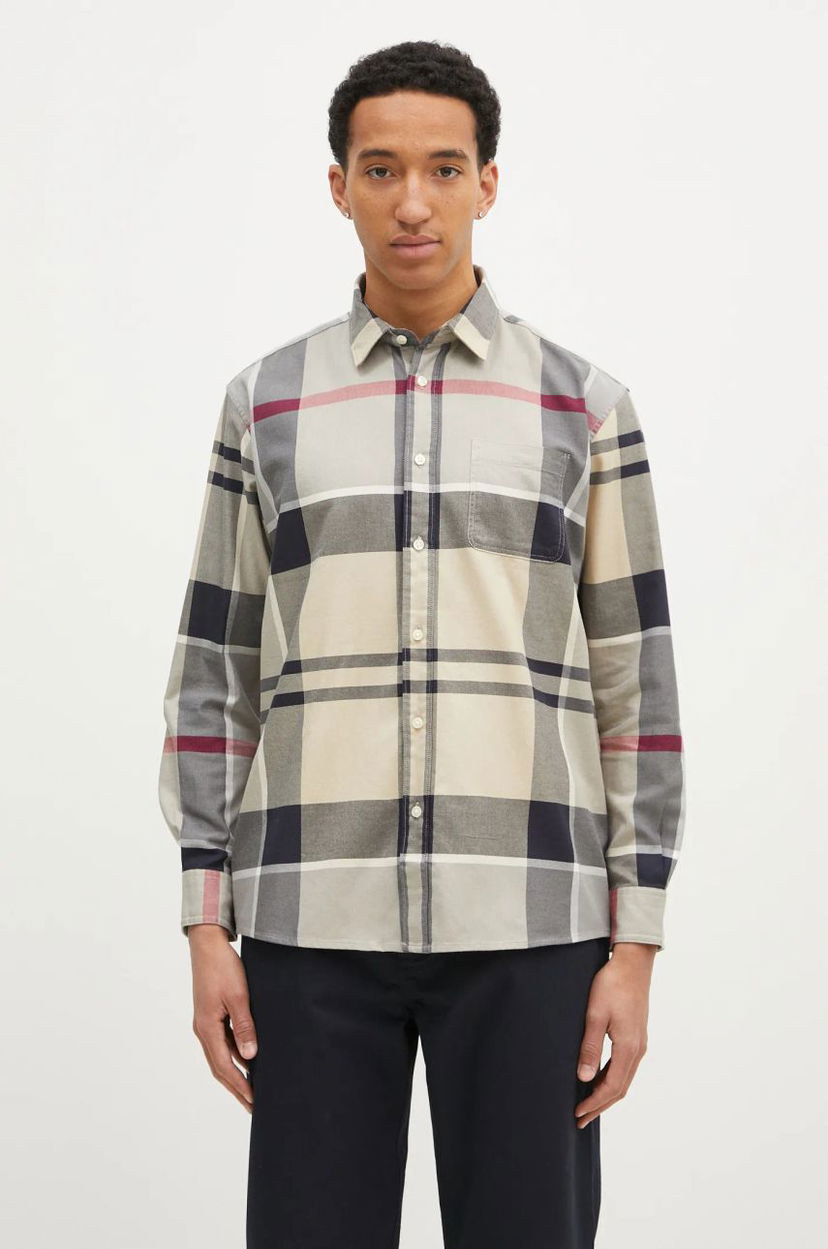 Сорочка Barbour Renford OS Tartan Regular Fit Shirt бежевий | MSH5514
