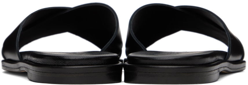 Аксесуари Aeyde Aeyde Sonia Leather Crisscross Slide Sandals чорний | A11-FS-BRNS08FL62-SS24-800-001, 1