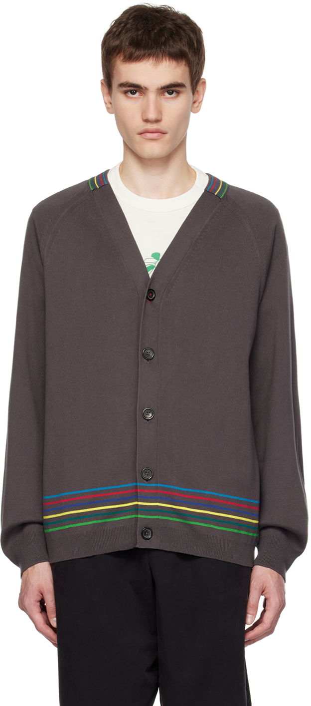 Cветр Paul Smith PS Paul Smith Striped Cardigan Сірий | M2R-211Y-L21860