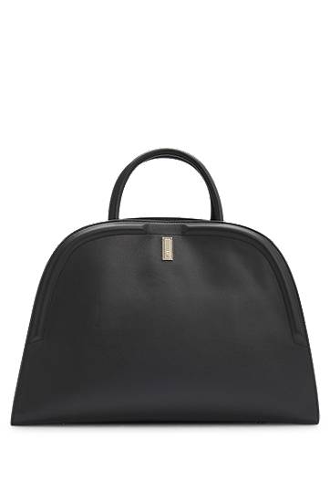 Сумочка BOSS Ariell Grained Leather Tote Bag with Detachable Strap чорний | 50547740