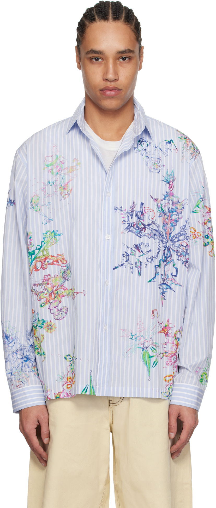 Сорочка Perks And Mini Perks and Mini Fractal Stripe Shirt Синій | 3834